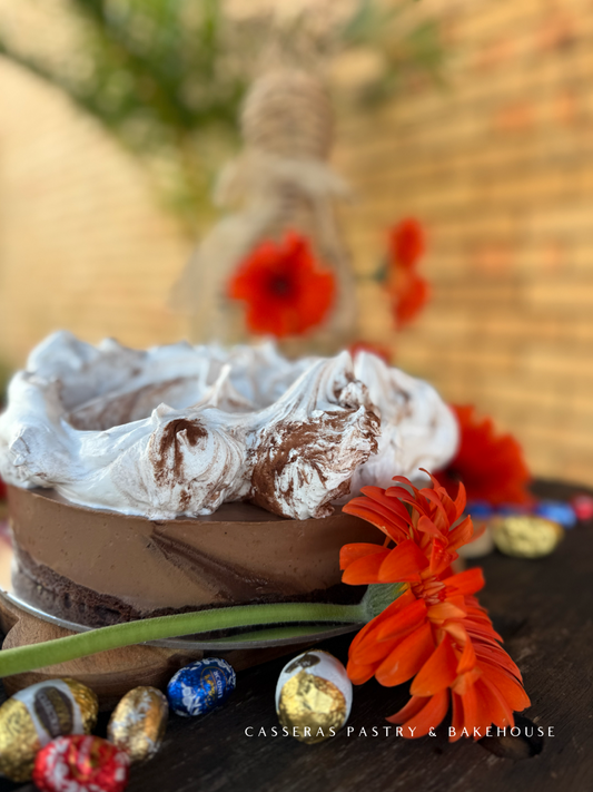 Chocolate Cheesecake with Italian Meringue
