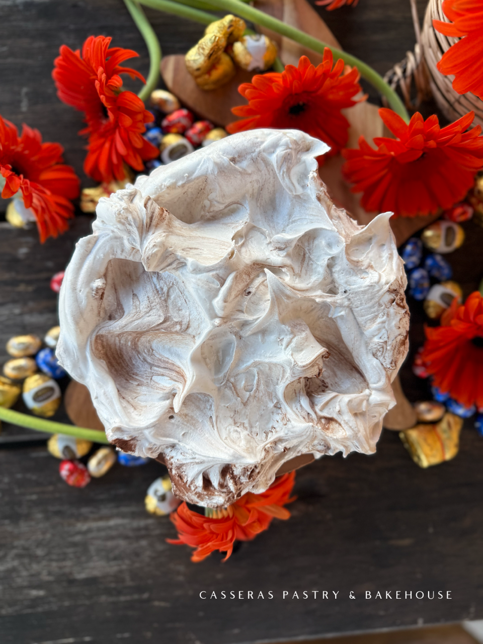 Chocolate Cheesecake with Italian Meringue