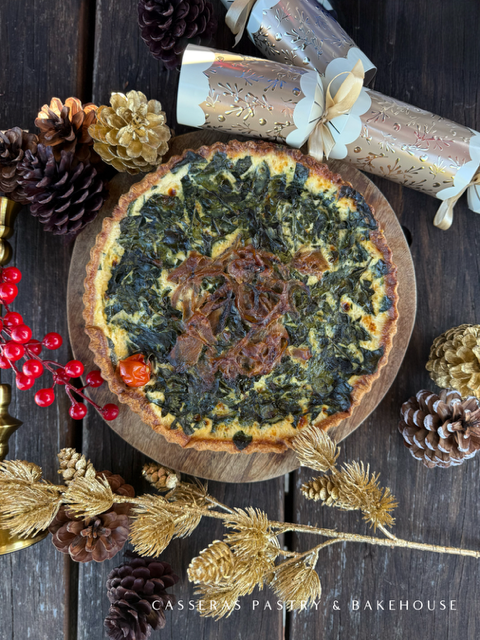 Family Spinach & Caramelised Quiche
