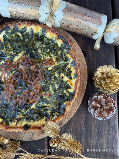 Family Spinach & Caramelised Quiche