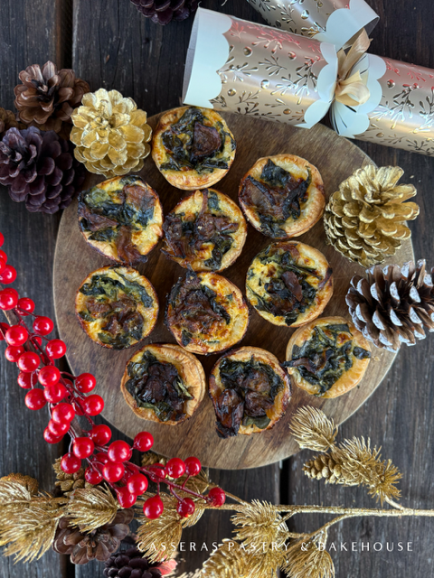 Mini Spinach & Caramelised Quiche