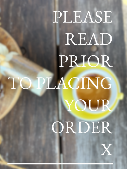 The important details - please read