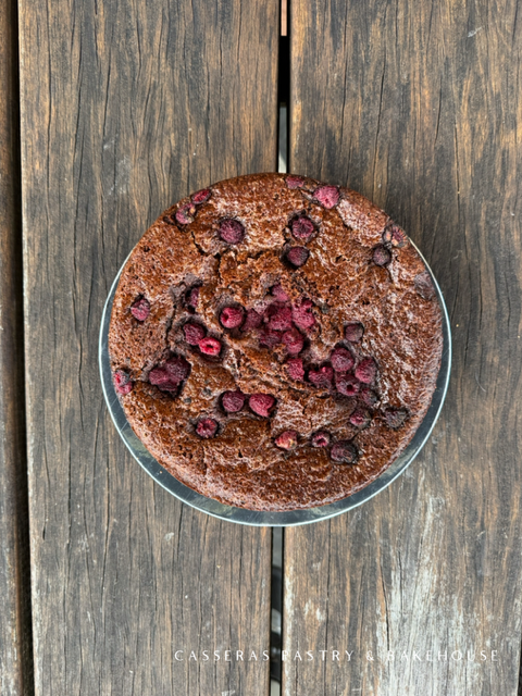 Raspberry & Chocolate Buttermilk Cake Gluten Free
